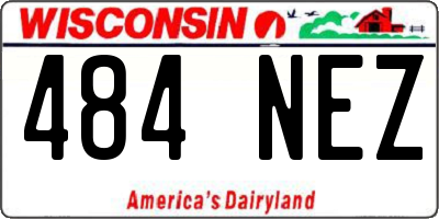 WI license plate 484NEZ