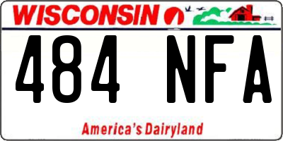 WI license plate 484NFA