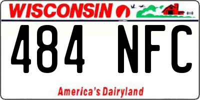 WI license plate 484NFC