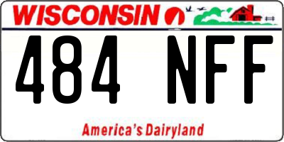 WI license plate 484NFF