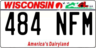 WI license plate 484NFM