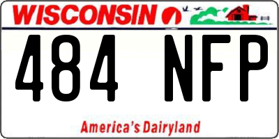 WI license plate 484NFP