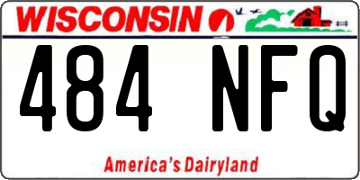 WI license plate 484NFQ