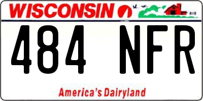 WI license plate 484NFR