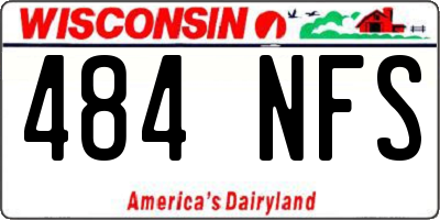 WI license plate 484NFS