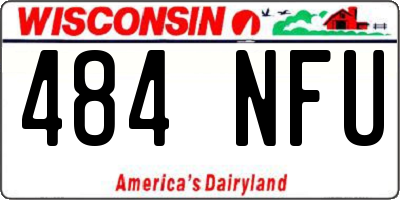 WI license plate 484NFU