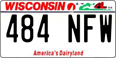 WI license plate 484NFW