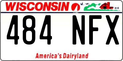 WI license plate 484NFX