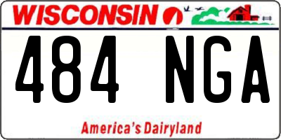 WI license plate 484NGA
