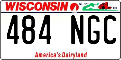 WI license plate 484NGC