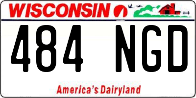 WI license plate 484NGD