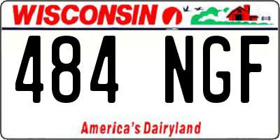 WI license plate 484NGF