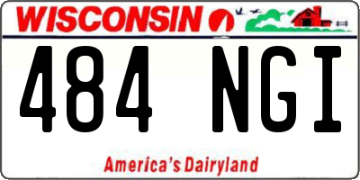 WI license plate 484NGI