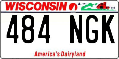 WI license plate 484NGK