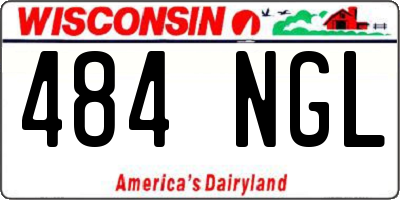 WI license plate 484NGL