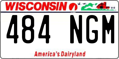 WI license plate 484NGM