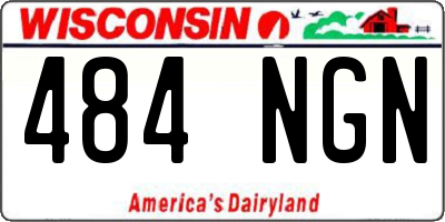 WI license plate 484NGN
