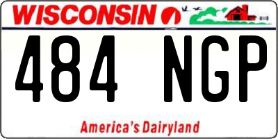 WI license plate 484NGP