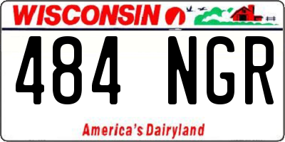 WI license plate 484NGR