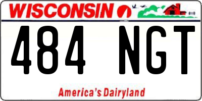 WI license plate 484NGT