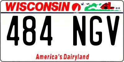 WI license plate 484NGV