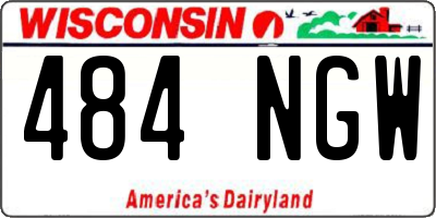 WI license plate 484NGW