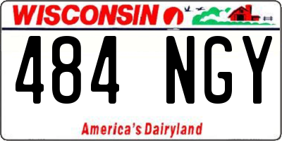 WI license plate 484NGY