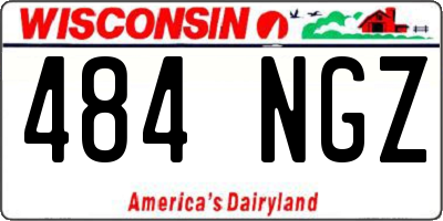 WI license plate 484NGZ