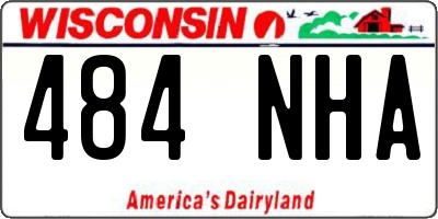 WI license plate 484NHA