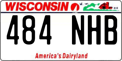 WI license plate 484NHB
