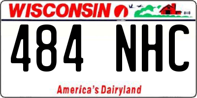 WI license plate 484NHC