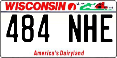 WI license plate 484NHE