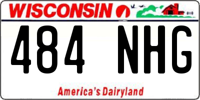 WI license plate 484NHG