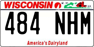 WI license plate 484NHM