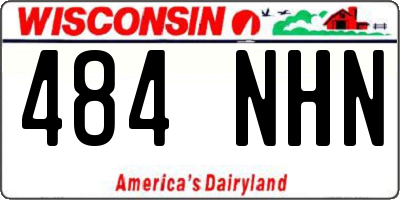 WI license plate 484NHN