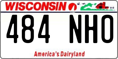 WI license plate 484NHO