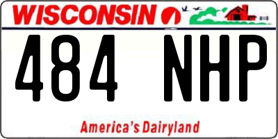 WI license plate 484NHP