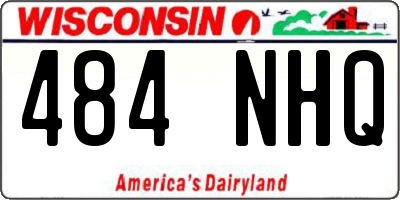 WI license plate 484NHQ