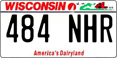 WI license plate 484NHR