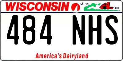 WI license plate 484NHS