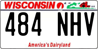 WI license plate 484NHV