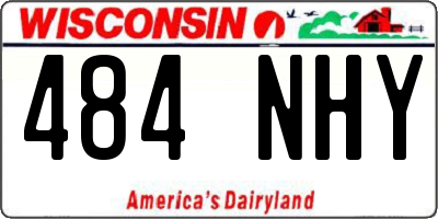 WI license plate 484NHY