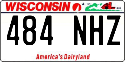 WI license plate 484NHZ