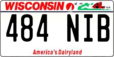 WI license plate 484NIB