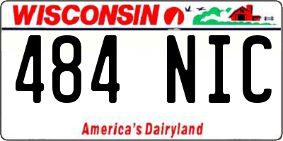 WI license plate 484NIC