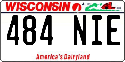 WI license plate 484NIE