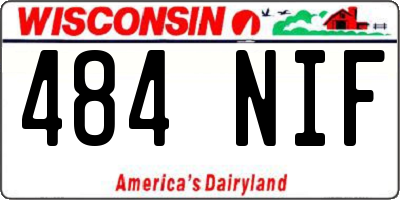 WI license plate 484NIF