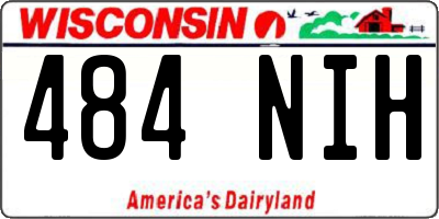 WI license plate 484NIH
