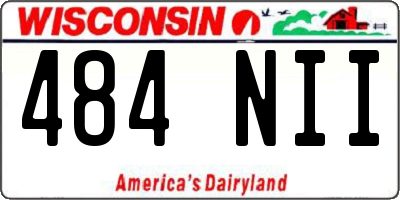 WI license plate 484NII