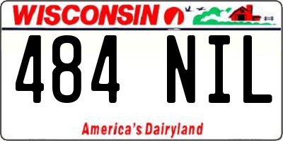 WI license plate 484NIL